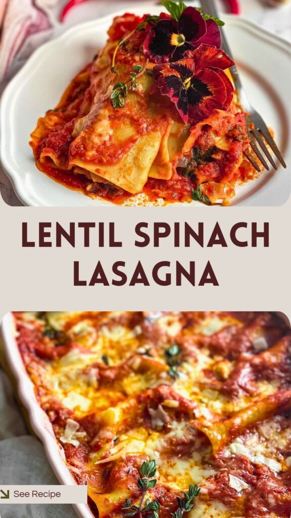 Lentil Spinach Vegan Lasagna Roll Ups