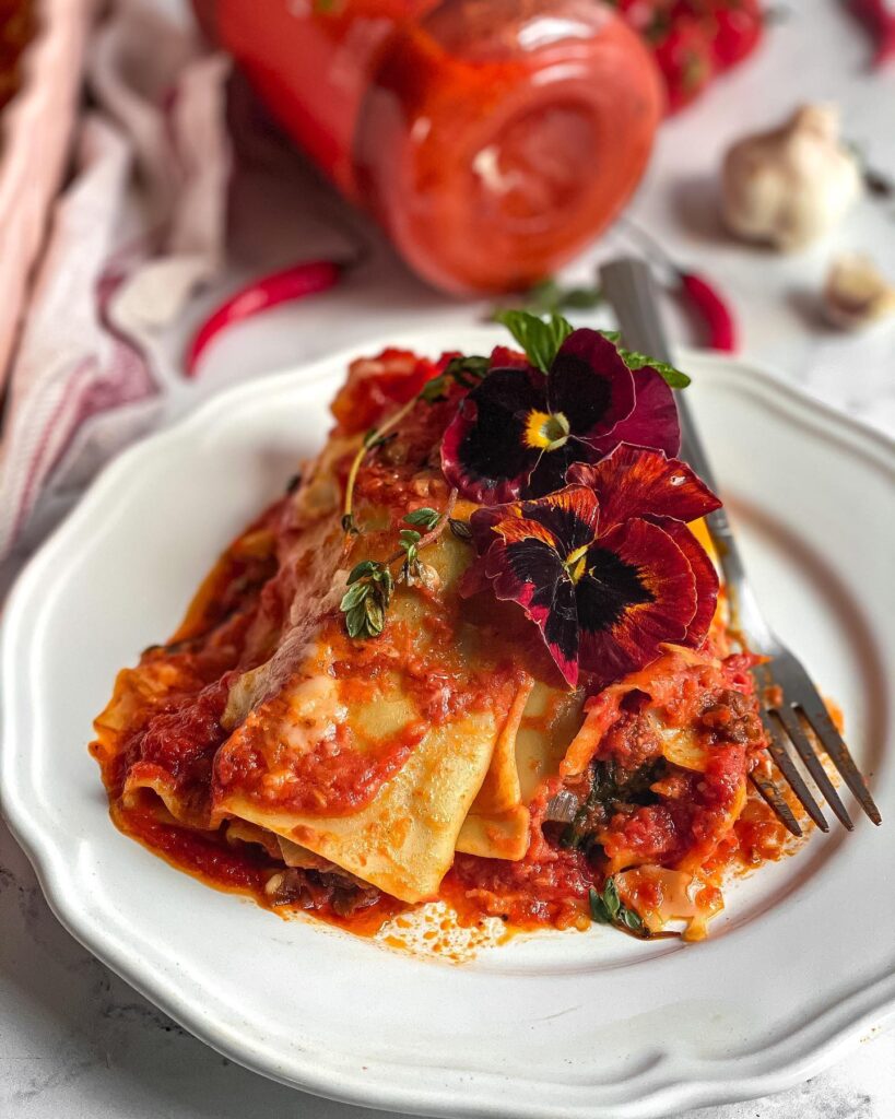 Lentil Spinach Vegan Lasagna Roll Ups