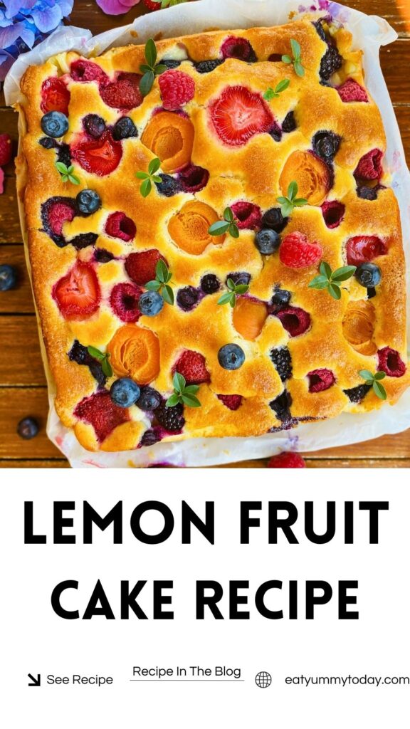 Quick Lemon Cream and Fruit Cake