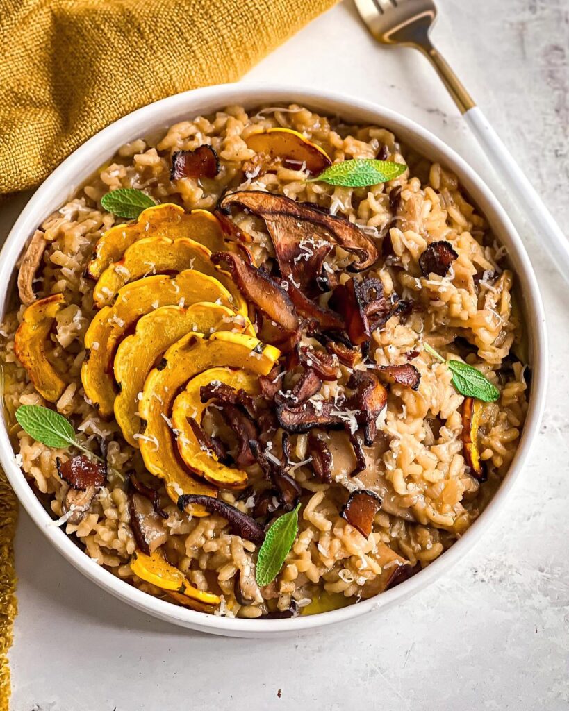 Shroomy Delicata Squash Risotto Recipe