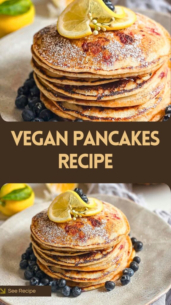 Vegan Blueberry Lemon Ricotta Pancakes Recipe