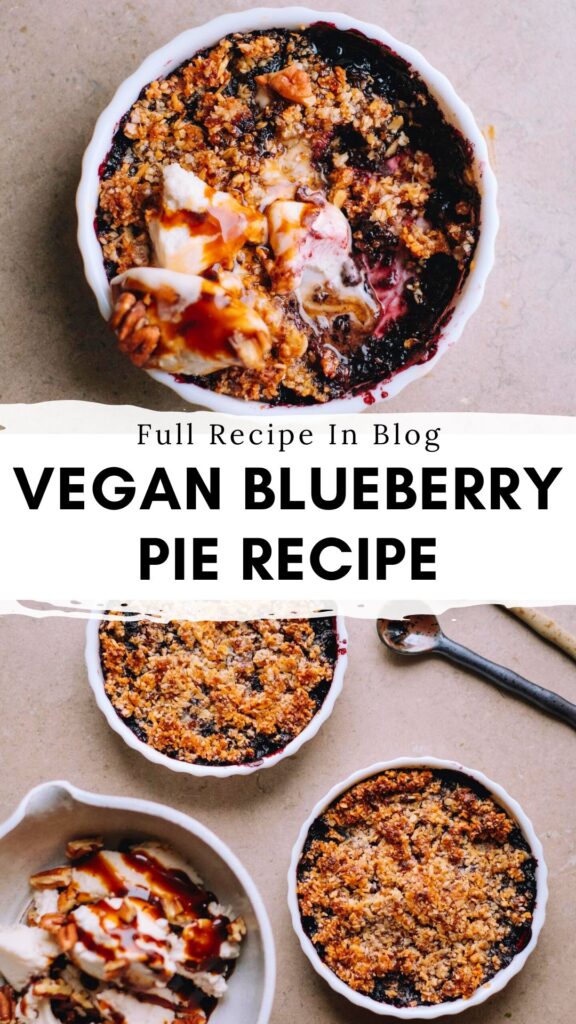 Coconut Crumble Pie with Blueberries