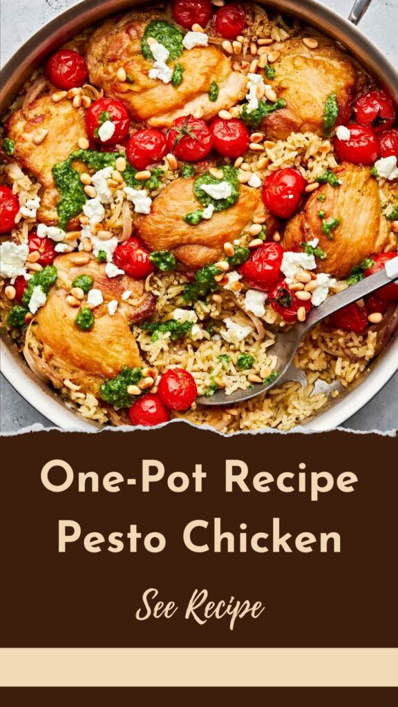 One Pot Pesto Chicken with Rice