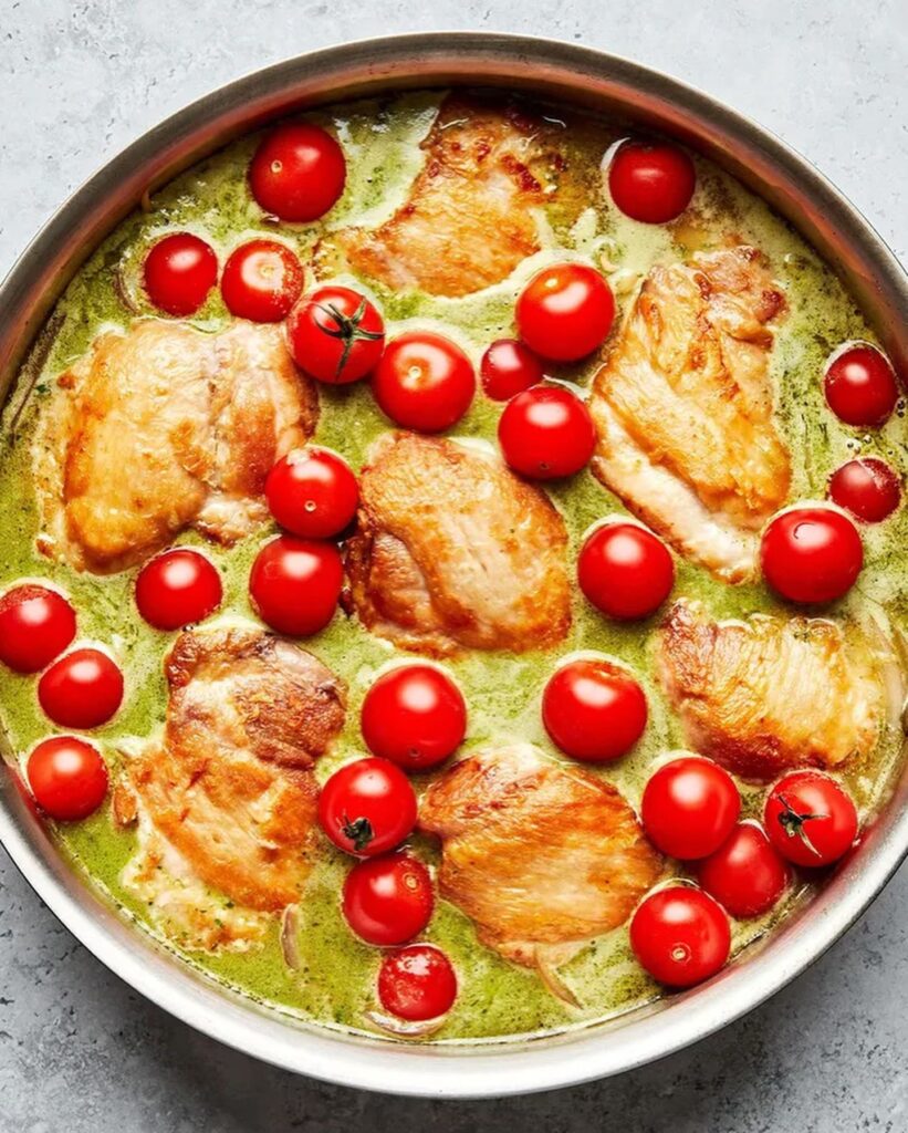 One Pot Pesto Chicken with Rice