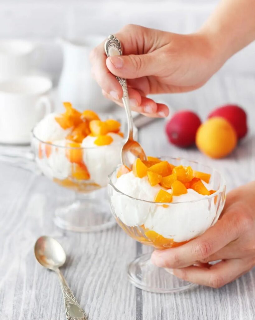 Ricotta Mousse with Caramelized Apricots