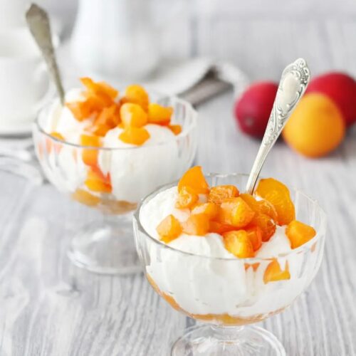 Ricotta Mousse with Caramelized Apricots