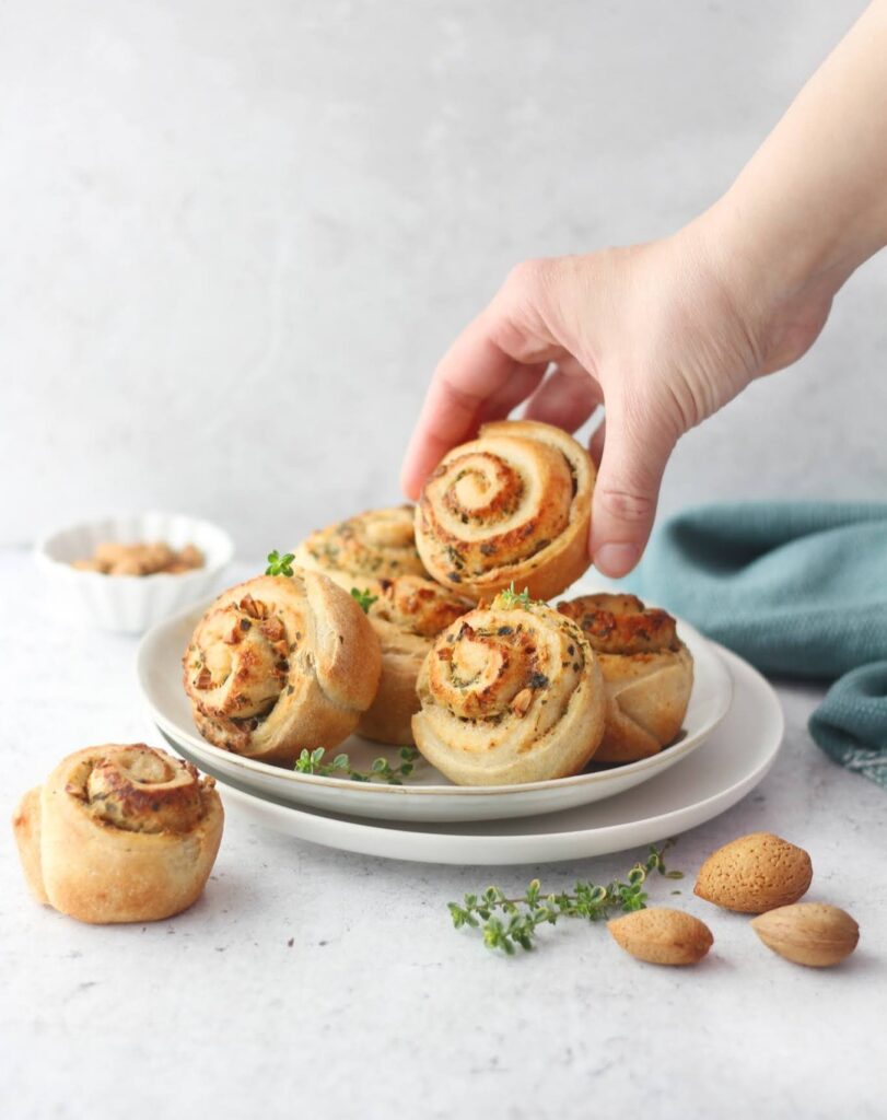 Savory Truffle and Parmesan Rolls with Almonds