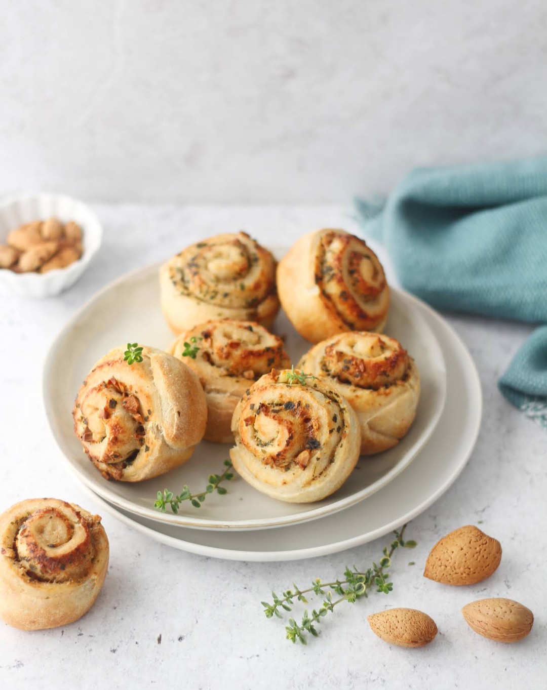 Savory Truffle and Parmesan Rolls with Almonds