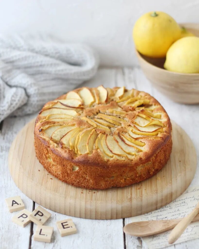 Soft Lemon and Apple Cake