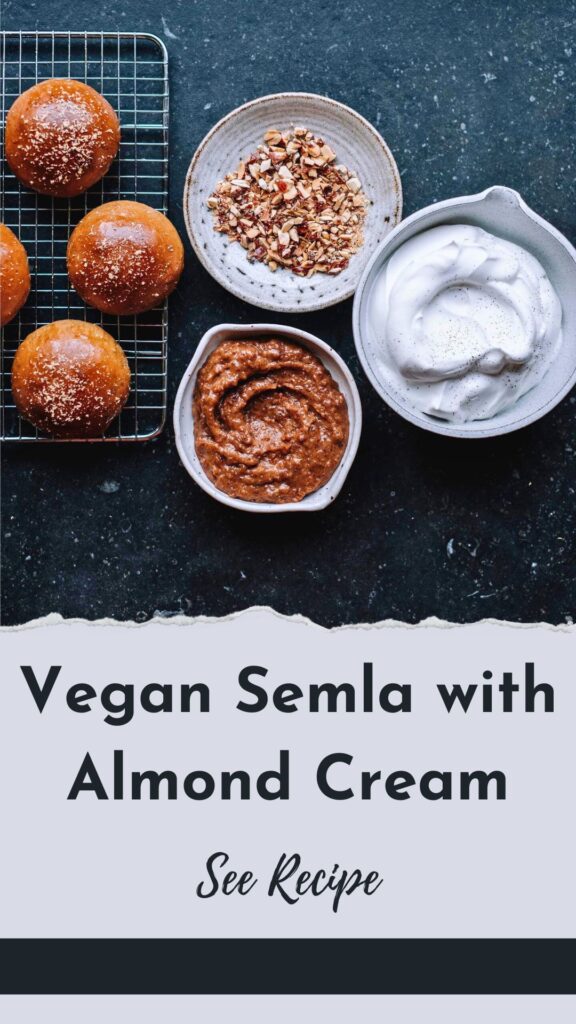 Vegan Swedish Semla with Almond Cream