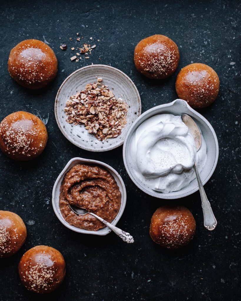 Vegan Swedish Semla with Almond Cream