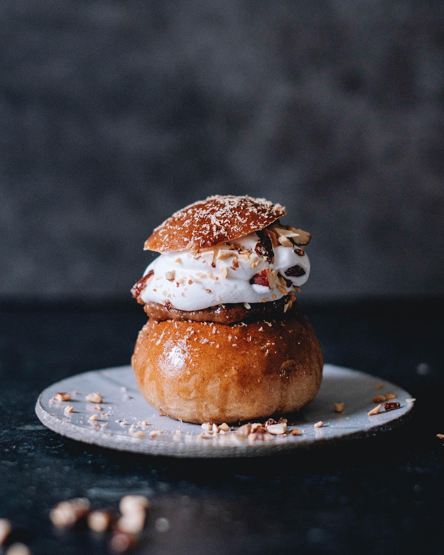 Vegan Swedish Semla with Almond Cream