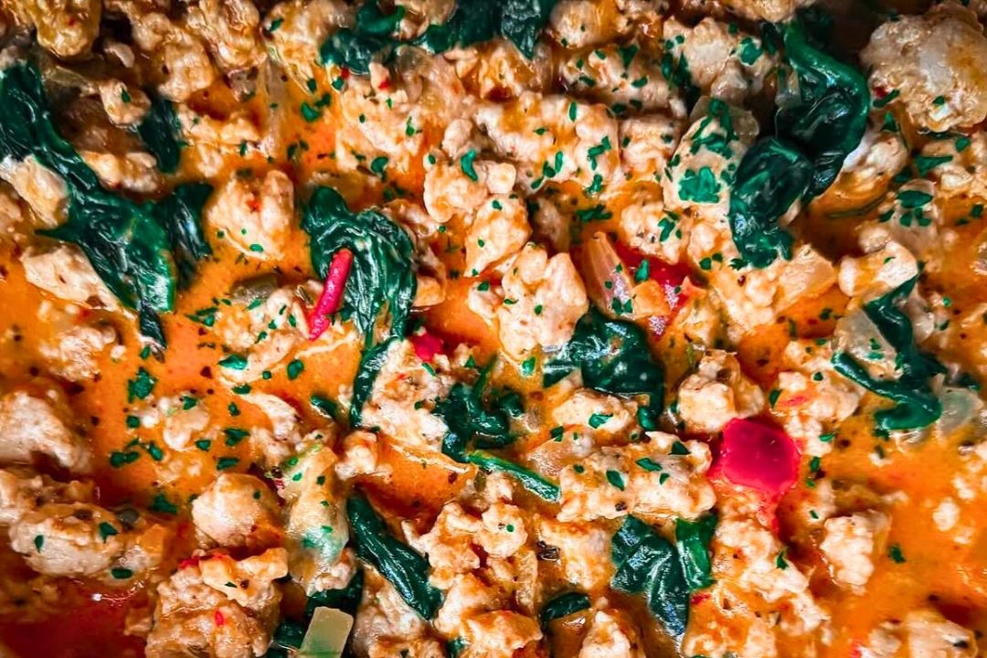 Savory Ground Turkey Cottage Cheese Bowl | Low Carb, High Protein, 15-Minute, Gluten-Free, One-Pan Meal