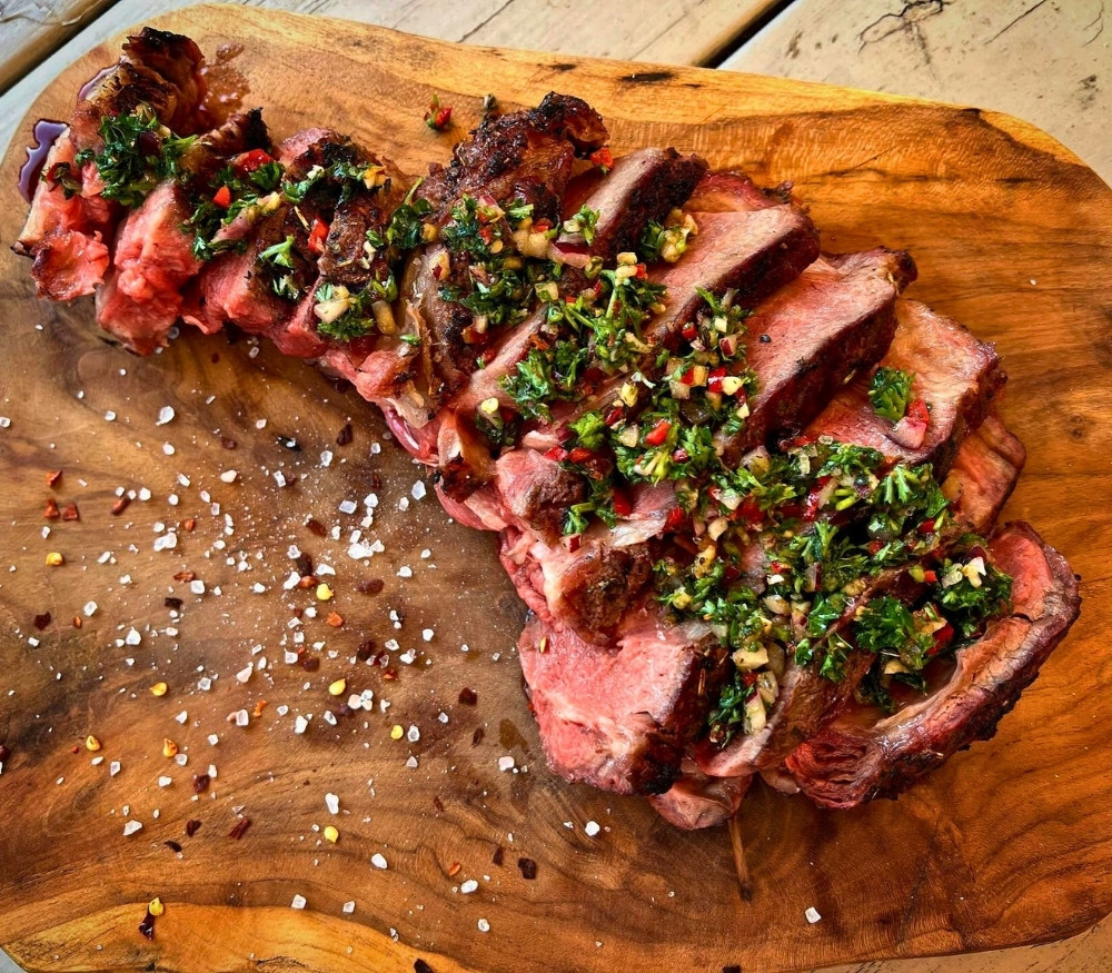 Spicy Slow-Grilled Tomahawk Steak | Chimichurri, Low Carb, Gluten-Free