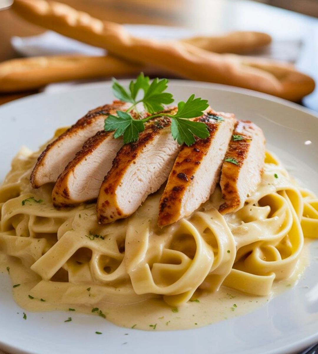 Olive Garden Chicken Alfredo Copycat 🍝 | Creamy, Garlic & Comforting Pasta