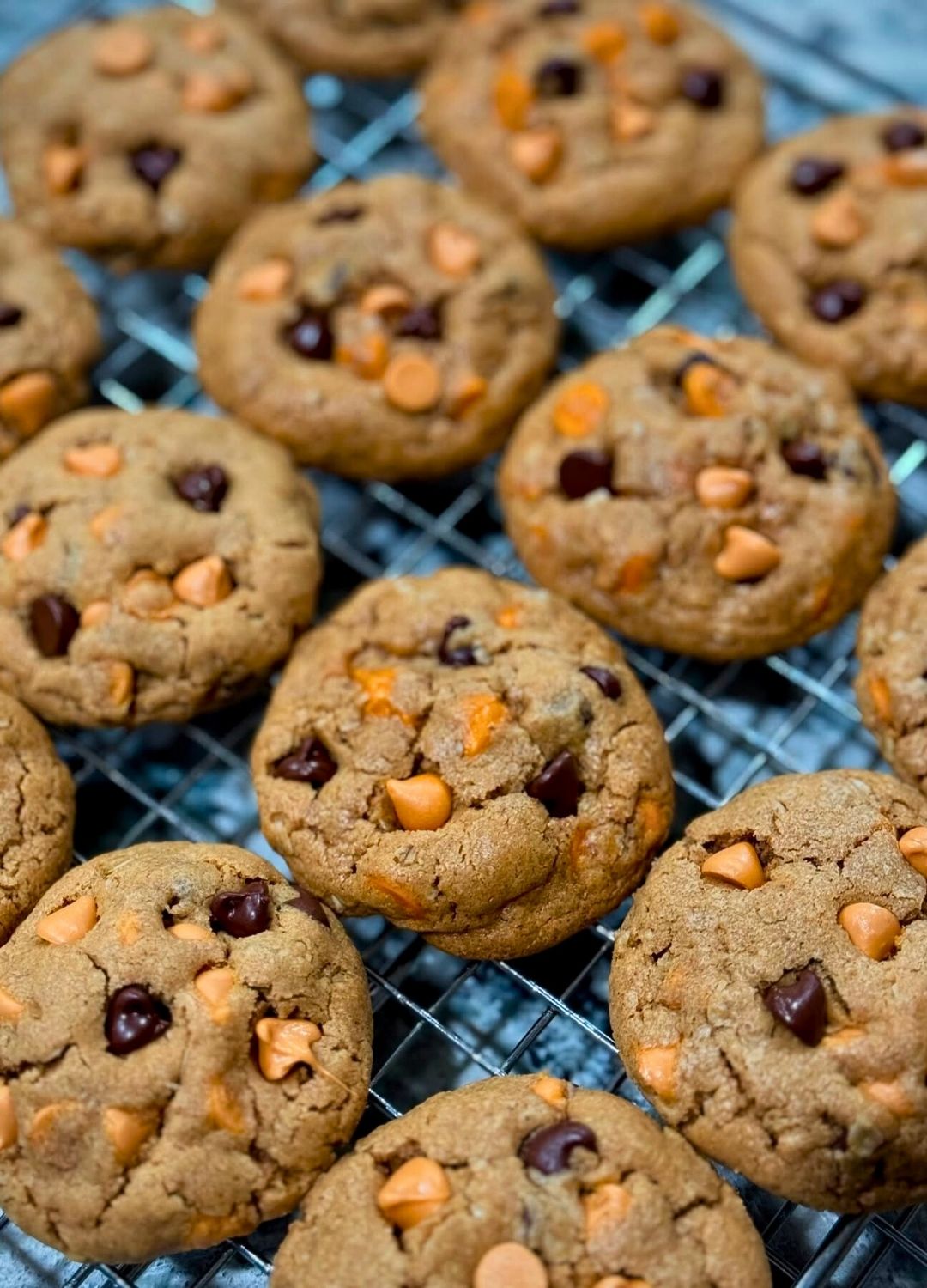 Soft-Baked Pumpkin Spice Almond Butter Cookies | Loaded with Chocolate Chips