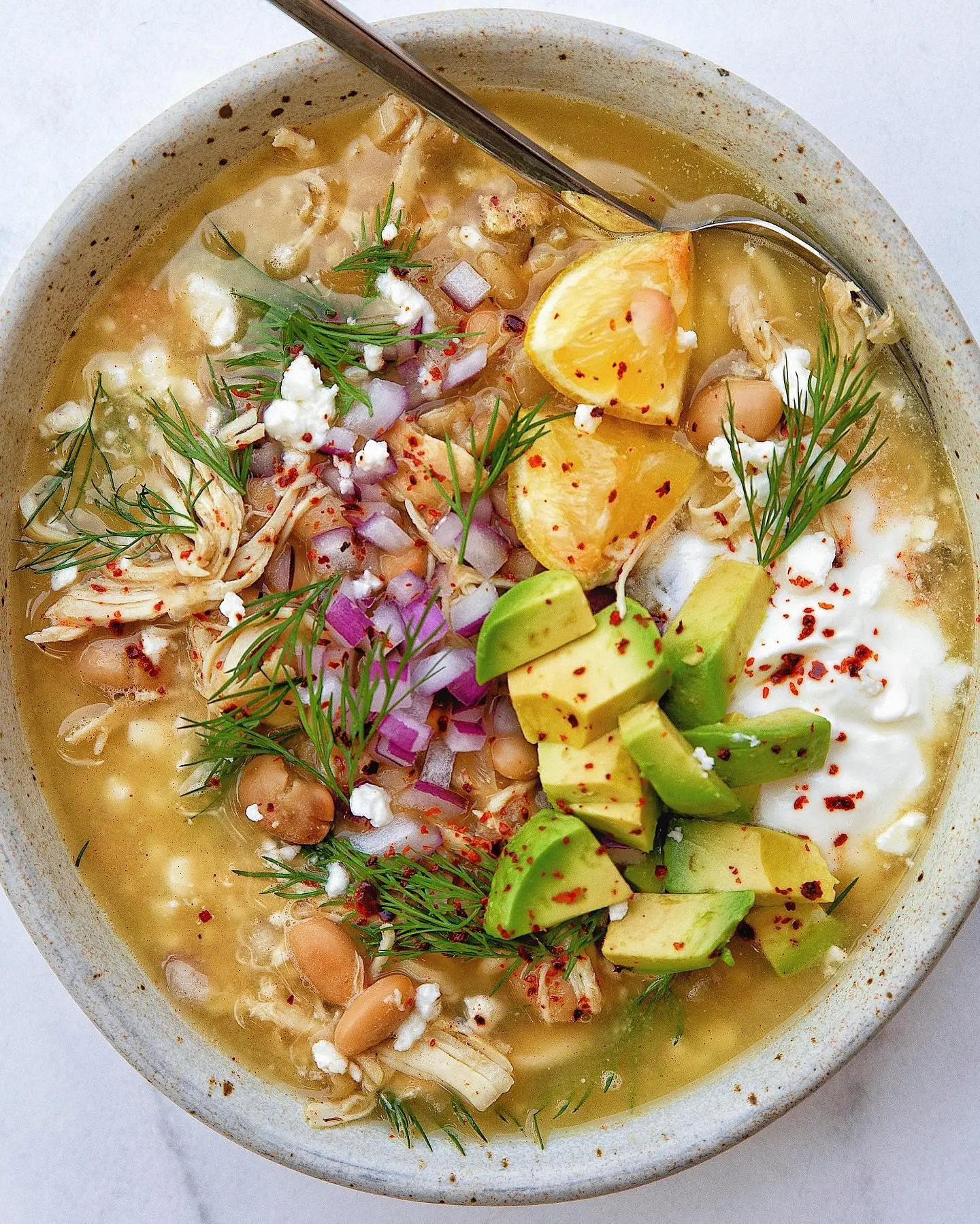 Easy Slow Cooker White Chicken Chili | Healthy, Cozy, Hearty One-Pot Dinner