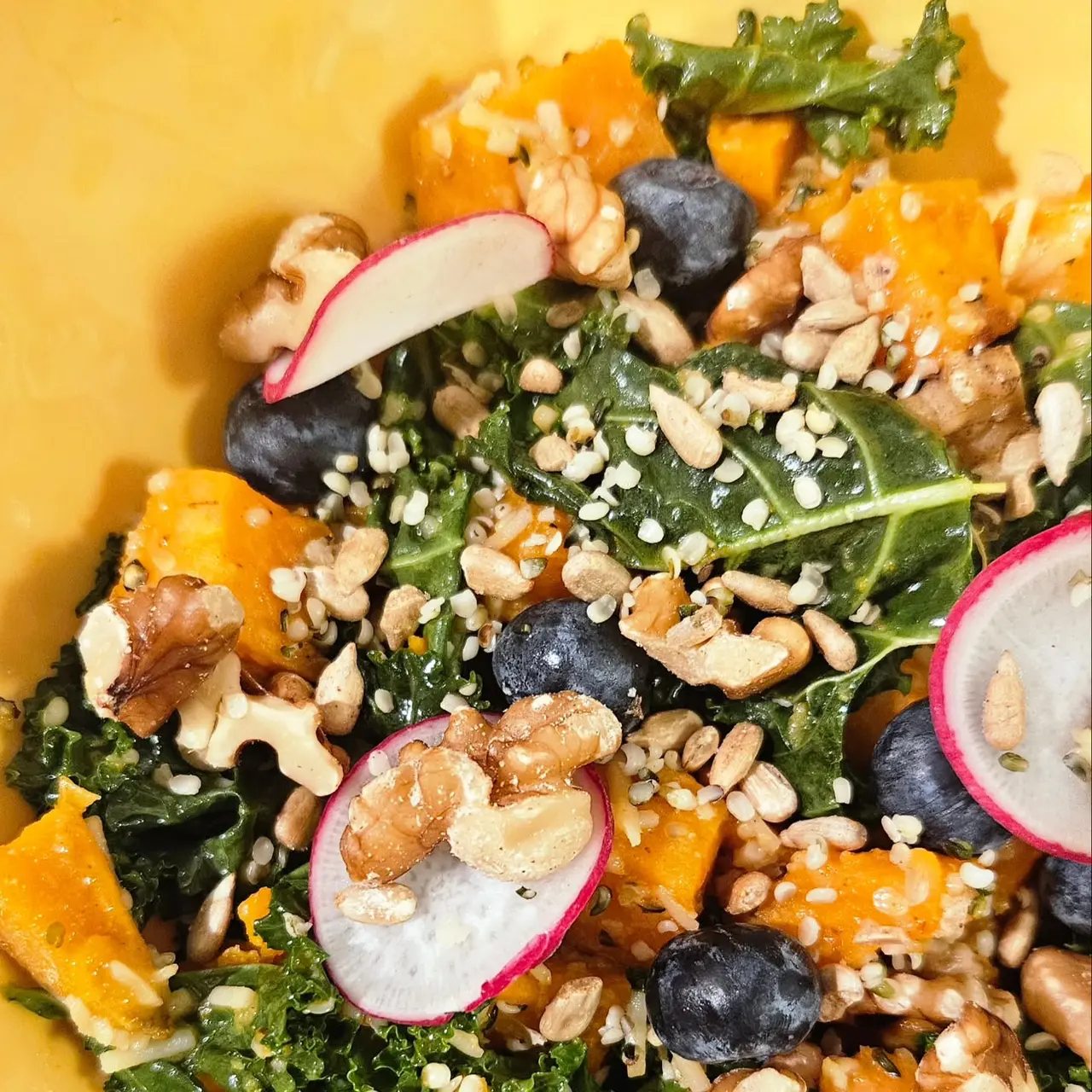 Anti-Inflammatory Sweet Potato & Kale Bowl with Ginger-Turmeric Dressing