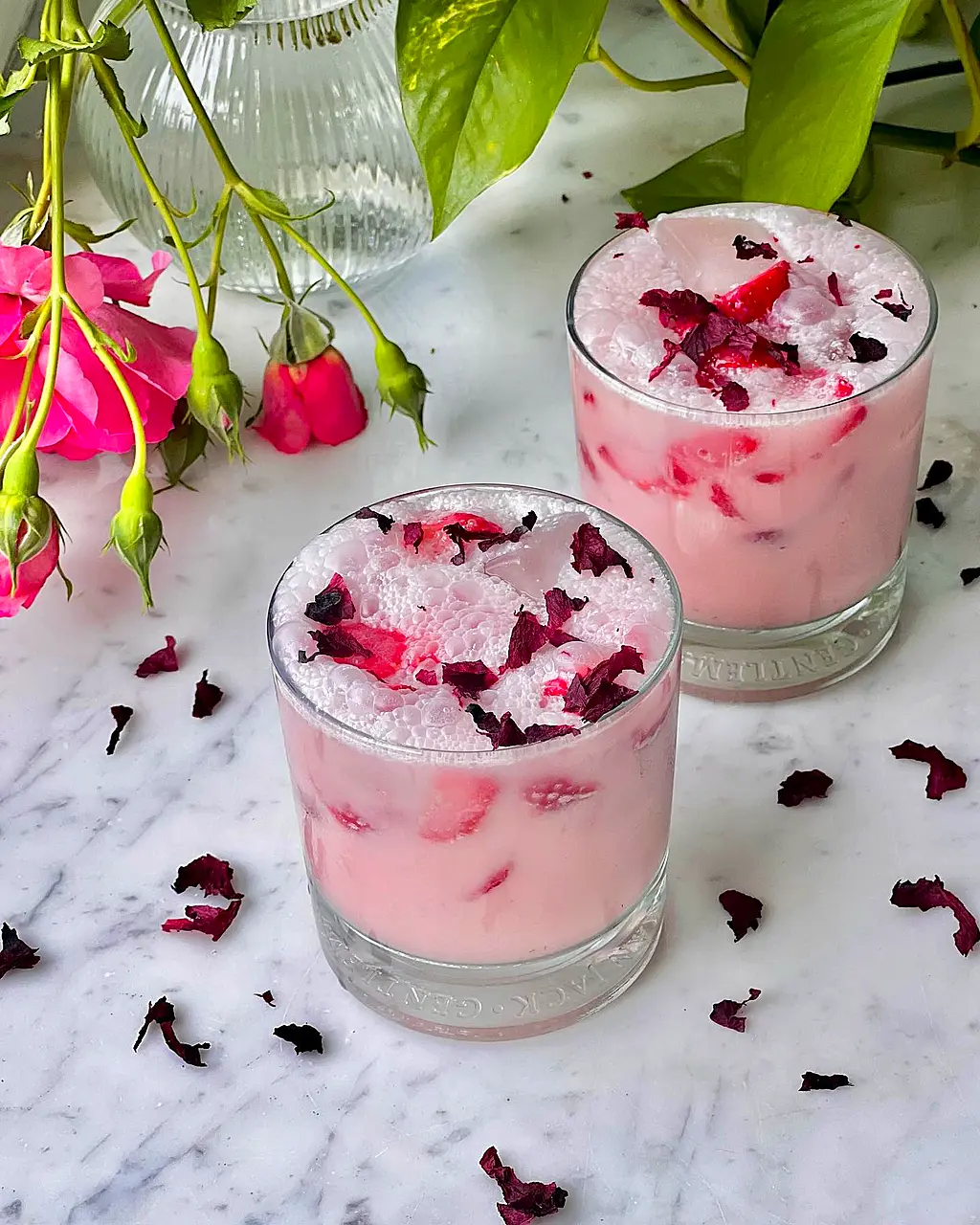 Copycat Starbucks Pink Drink Recipe With Strawberry, Coconut Milk, and Hibiscus Tea
