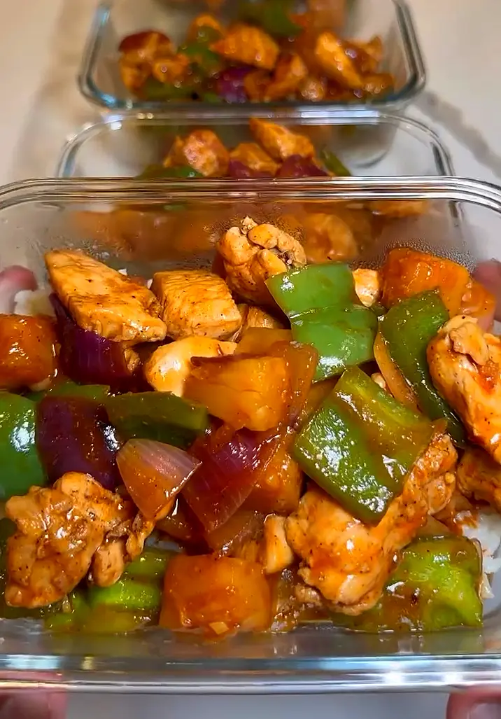 Pineapple Chicken and Rice Bowls (Sweet Savory High-Protein Meal Prep)
