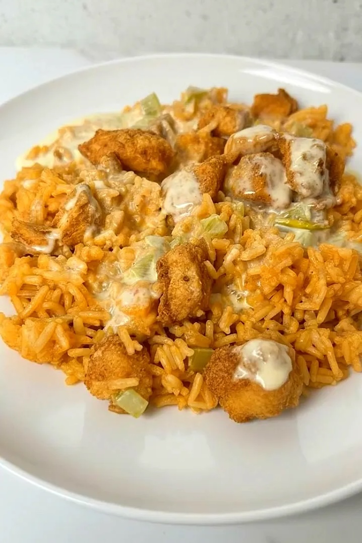 One-Pan Cheesy Queso Chicken and Rice