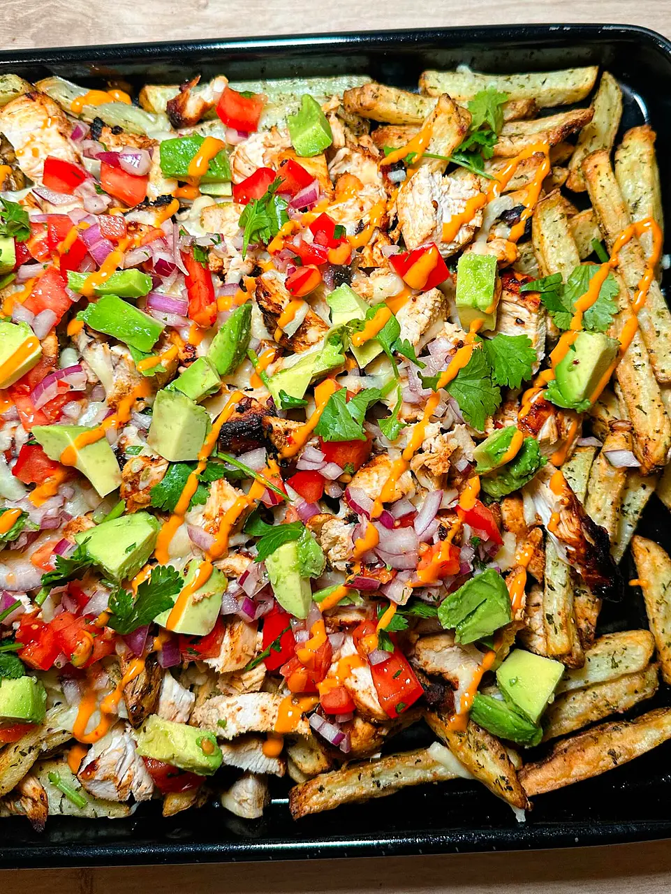 Chipotle Chicken Loaded Fries