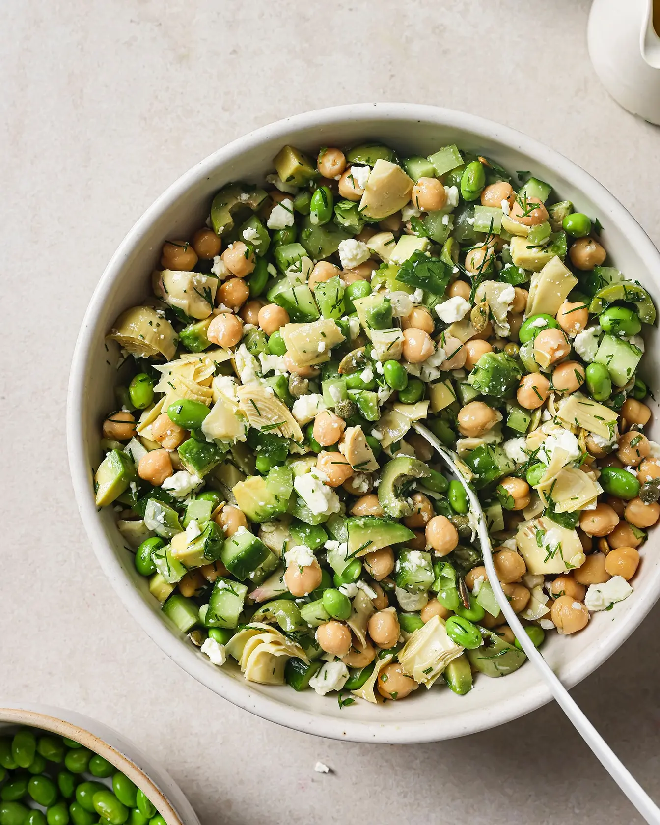High Protein Edamame Artichoke Salad