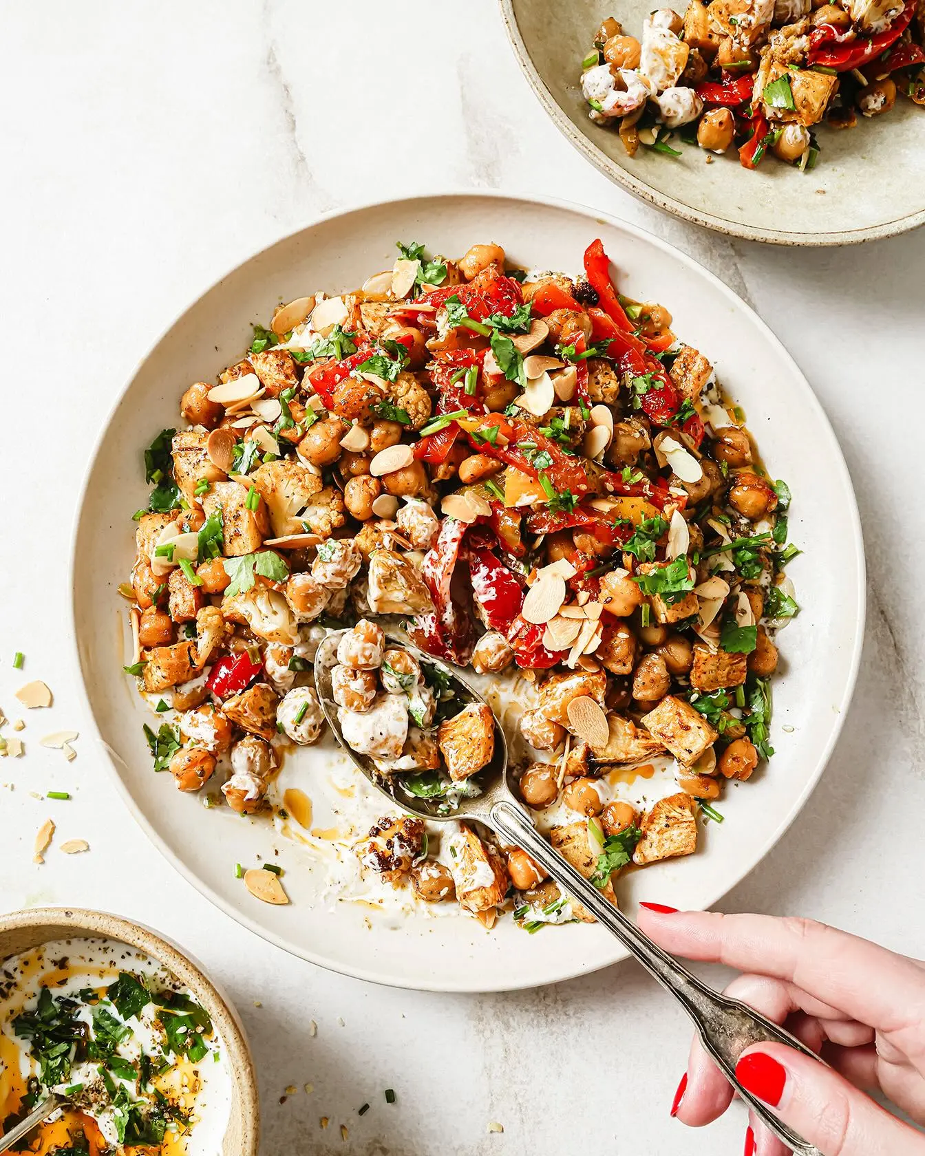 High-Protein Za’atar Roasted Celeriac Chickpea Bowl